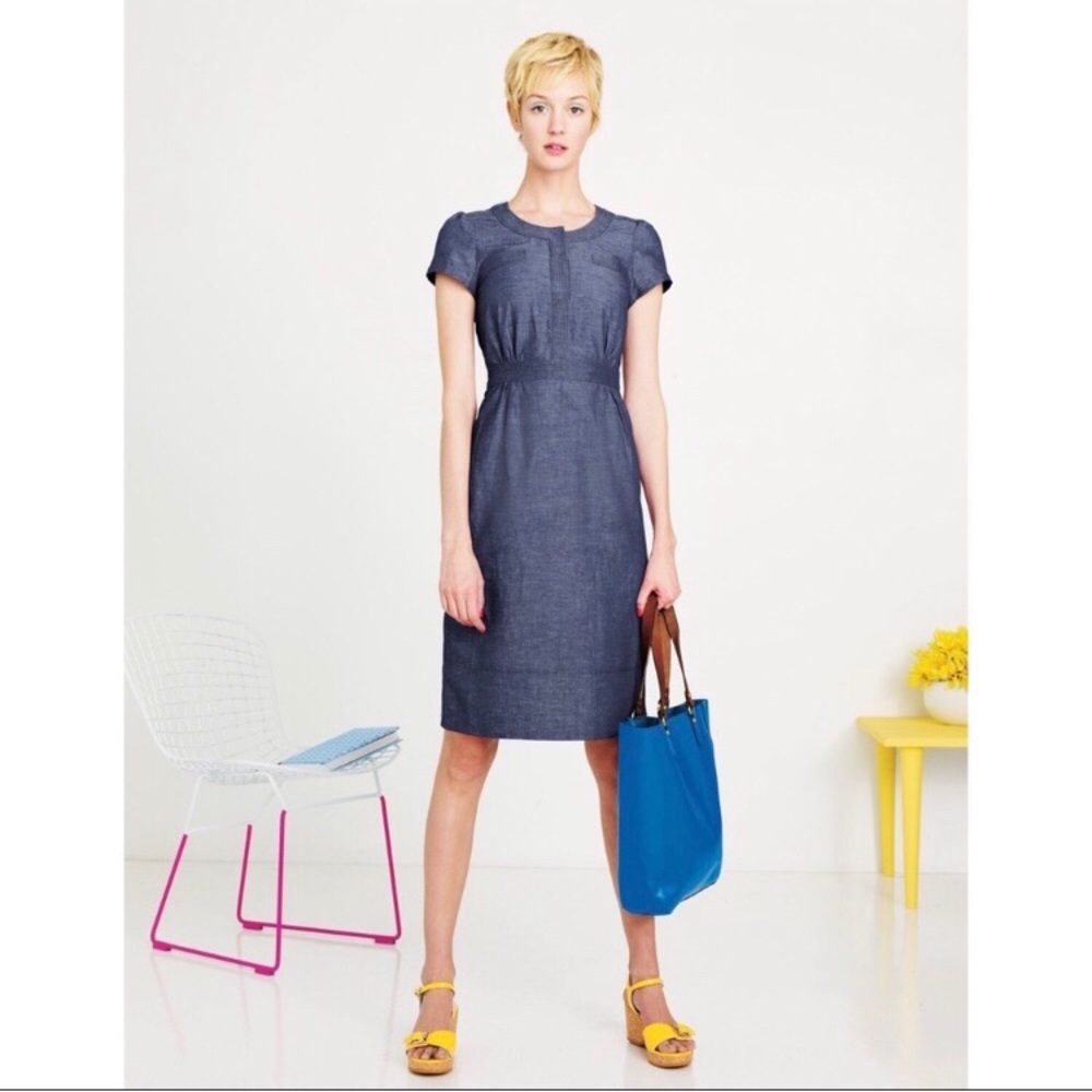 Boden chambray sheath dress